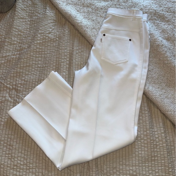 Levi's Pants - Levis Vintage White Polyester Slacks 28